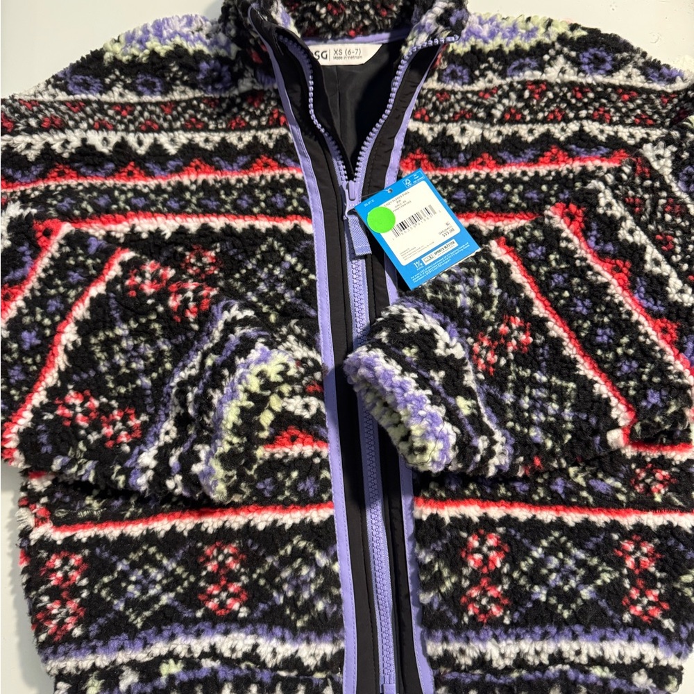 DSG Multicolor Patterned Zip-Up Jacket